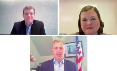 From top left: Scott Lawrence, Melanie Steele, Congressman Casten